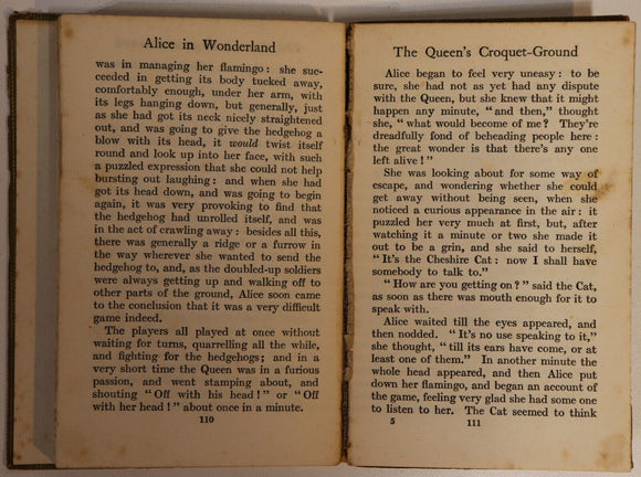 1923 Alice's Adventures In Wonderland by Lewis Carroll Antique Fiction Book