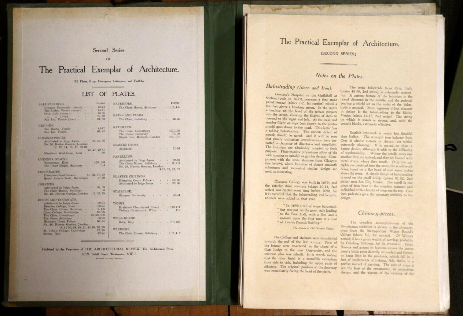 1928 2vol The Practical Exemplar Of Architecture M Macartney Antique Books LOT 2 - 0