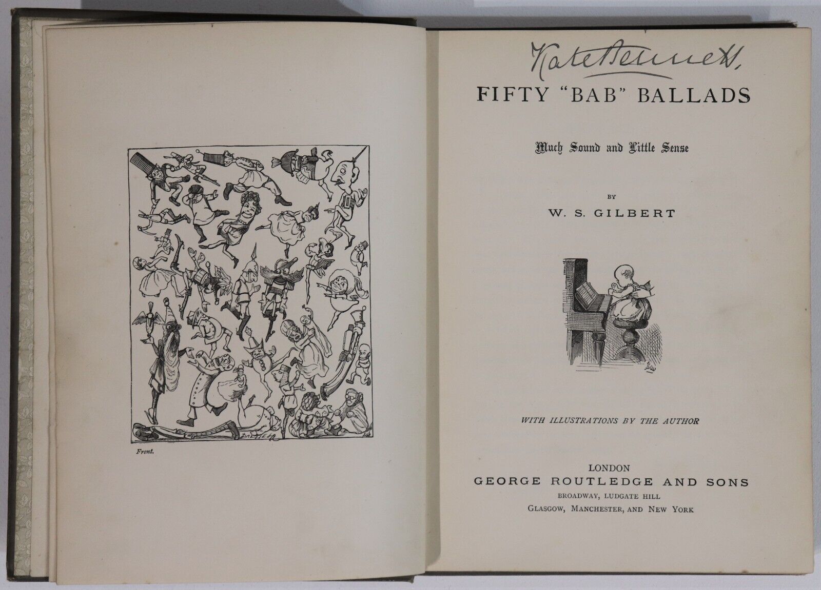 c1884 Fifty "Bab" Ballads by WS Gilbert Illustrated Antique Literature Book