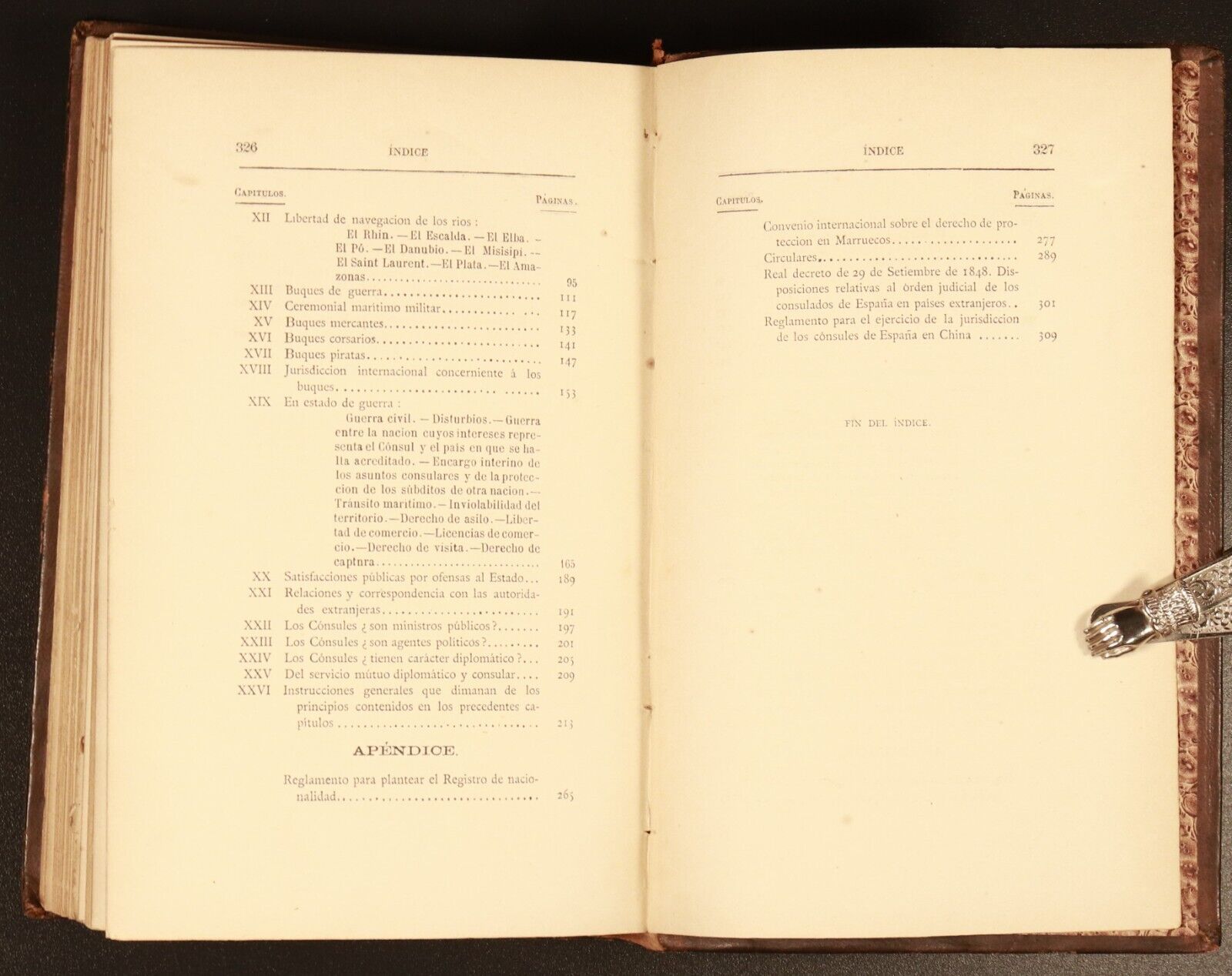 1883 Elementos Para El Ejercicio De La Carrera Consular Antique Reference Book