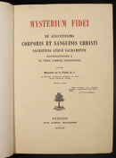 1924 Mysterium Fidei by M. de la Taille Latin Theology Book Vellum Binding-3
