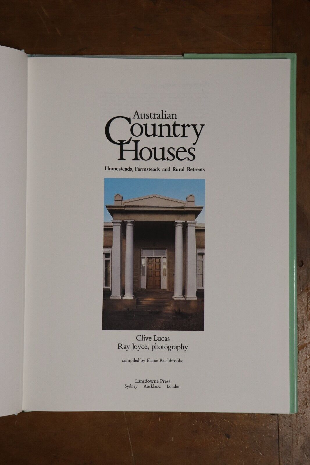 1987 Australian Country Houses Australian History & Architecture Book - 0