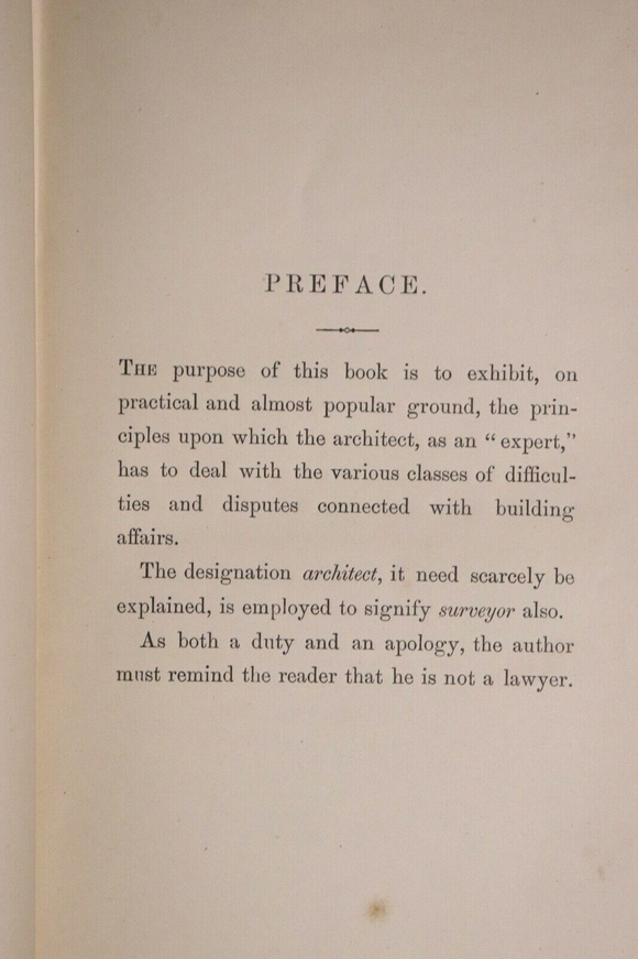 1886 The Consulting Architect by Robert Kerr Antique Architecture Reference Book