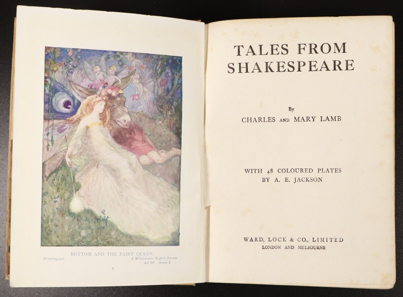 c1920 Tales From Shakespeare by Charles & Mary Lamb Antique Literature Book - 0