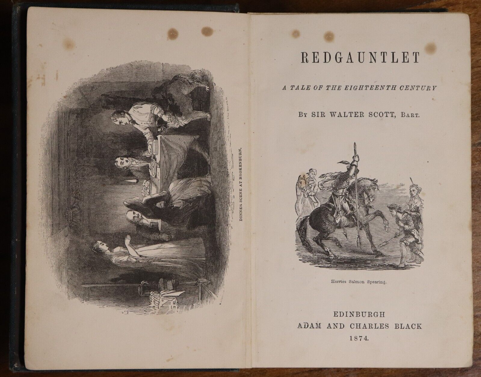 1874 The Waverley Novels: Redgauntlet Walter Scott Antique British Fiction Book