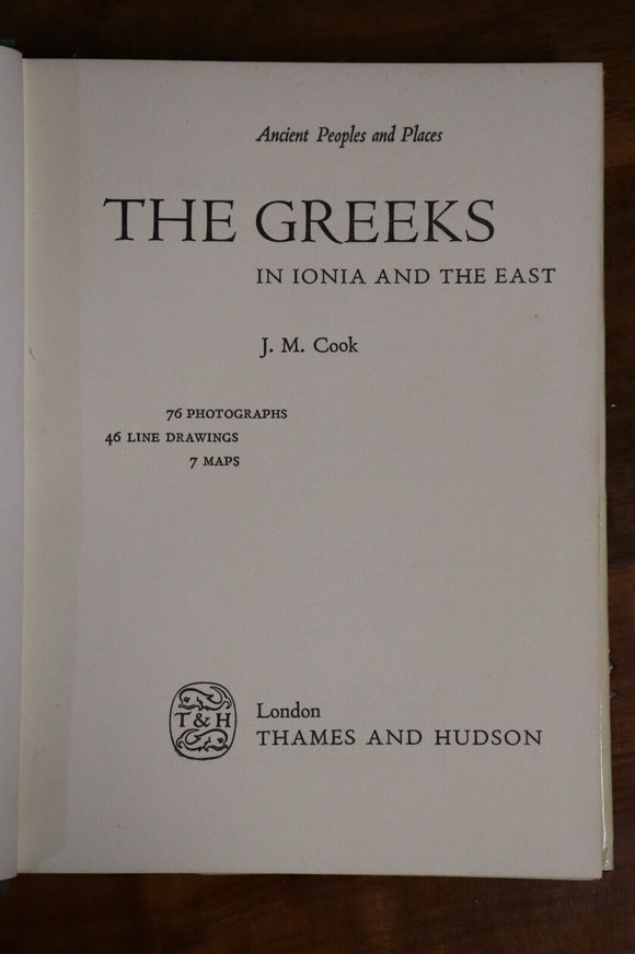 1962 The Greeks In Ionia & The East 1st Edition Vintage History Book Greece