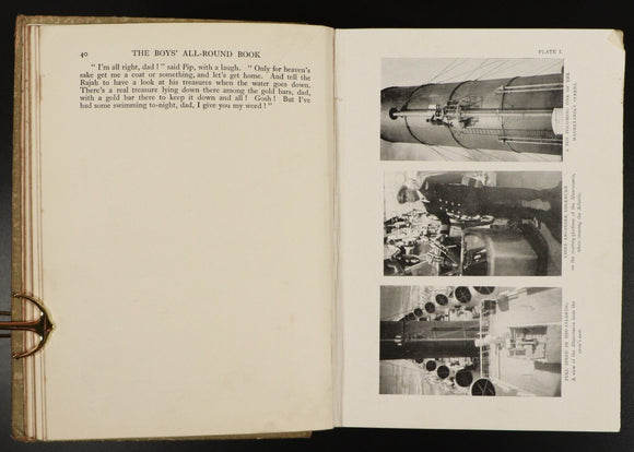 c1930 The Boys All-Round Book by Walter Wood Antique Illustrated Childrens Book
