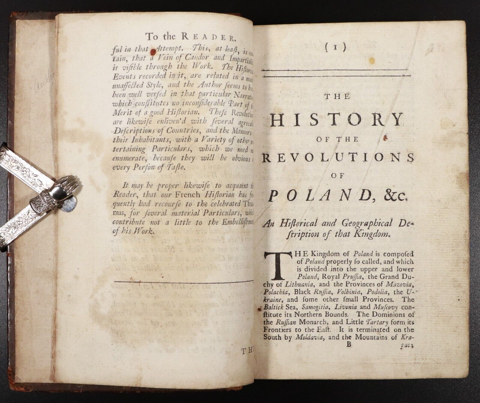 1736 History Of The Revolutions Of Poland Antiquarian History Book 1st English