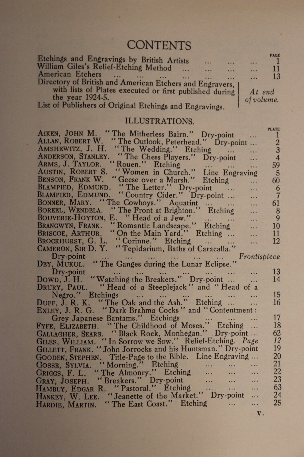 1926 Fine Prints Of The Year: Etching & Engraving Antique British Art Book