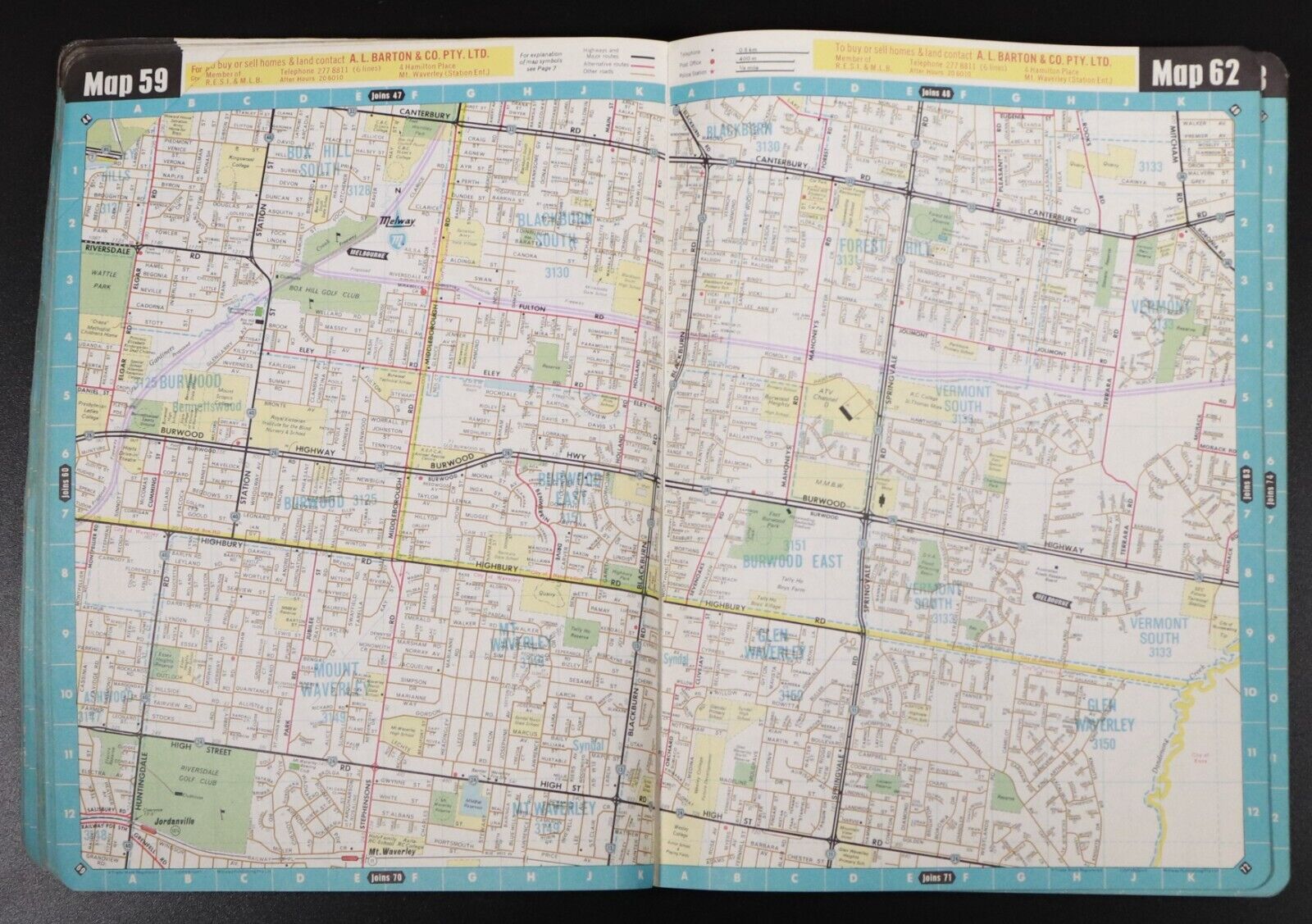 1974 Melway Street Directory Of Greater Melbourne Maps Book Melways 7th Edition