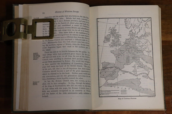 1918 History Of Western Europe by J.H. Robinson Antique History Book w/Maps