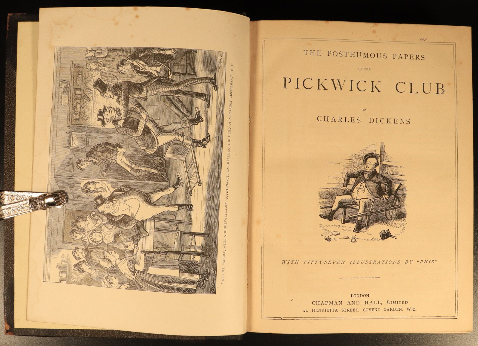 c1880 Charles Dickens Works 22vol Antique Fiction Book Set Bleak House Christmas
