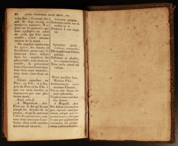 c1828 Le Paroissien Complete Illustrated Antiquarian French Latin Theology Book