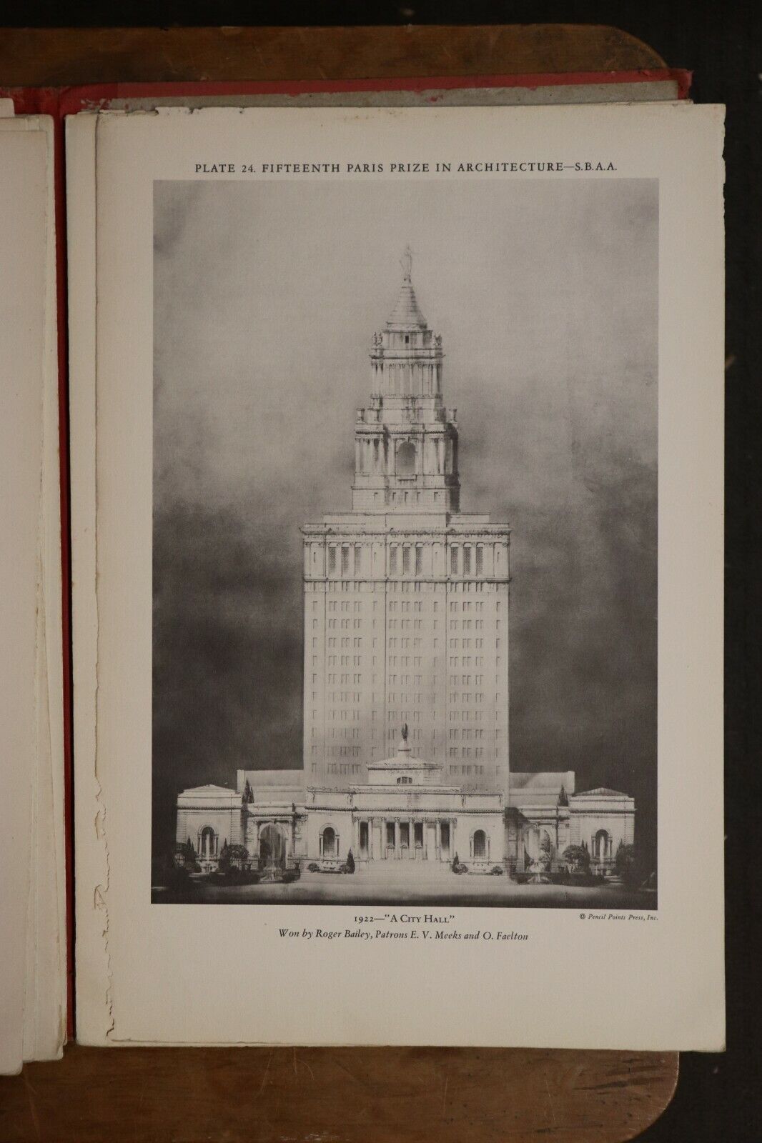 1928 Winning Designs 1904-1927 Paris Prize In Architecture Antique Book