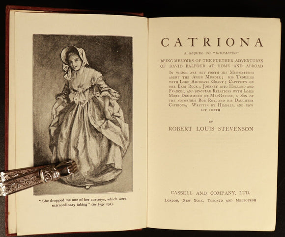 1918 2vol Kidnapped & Catriona by R.L. Stevenson Antique Literature Books