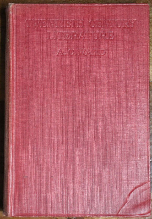 1928 Twentieth Century Literature by AC Ward Antique Literature History Book
