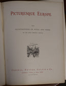 c1880 Picturesque Europe - Division 17 Rare Antiquarian Engravings Plates Book-3