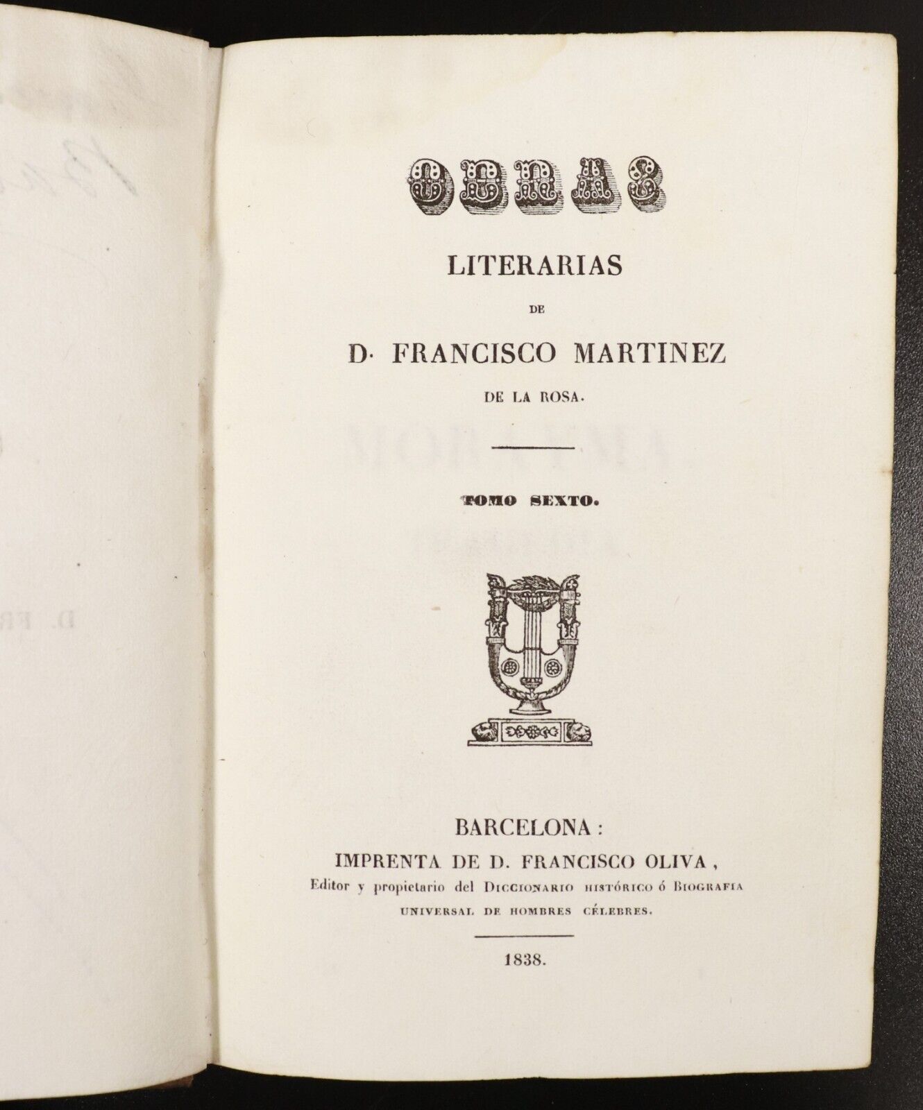 1838 2vol Obras Literarias de D. Francisco Martinez Antique Literature Books