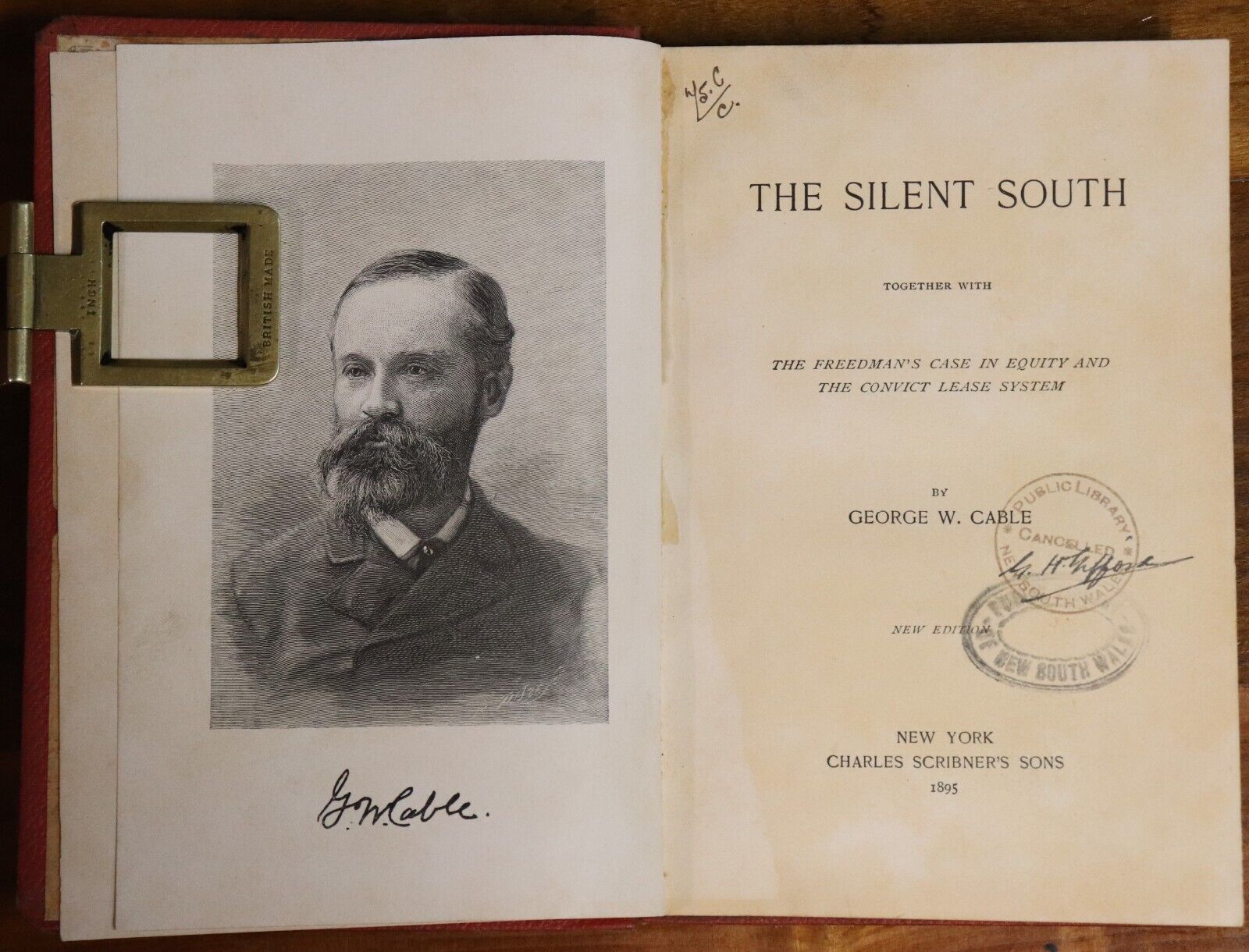 1895 The Silent South by GW Cable Antique American Equity & Convict History Book - 0