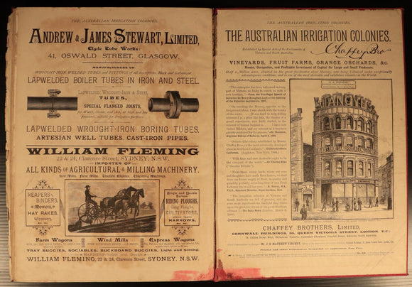 1887 The Australian Irrigation Colonies Antiquarian Australian History Book