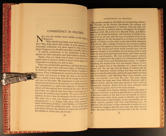 1947 Thoughts & Adventures by Winston Churchill Antique History Book Leather