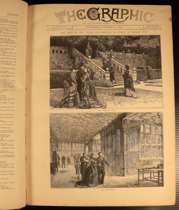 The Graphic Illustrated Weekly Newspaper Jan to Jun 1873 British History Book
