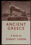1939 Ancient Greece by Stanley Casson 1st Edition - Antique History Book-1