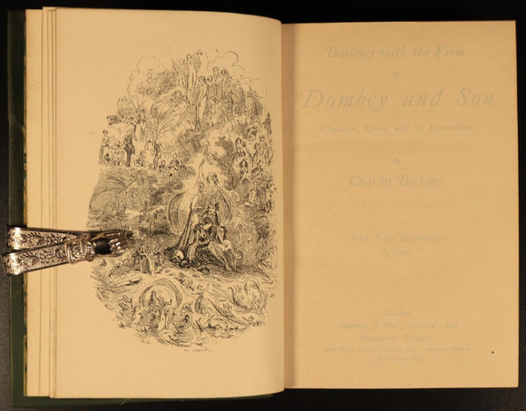 c1930 Dombey & Son by Charles Dickens Antique British Fiction Book Fireside