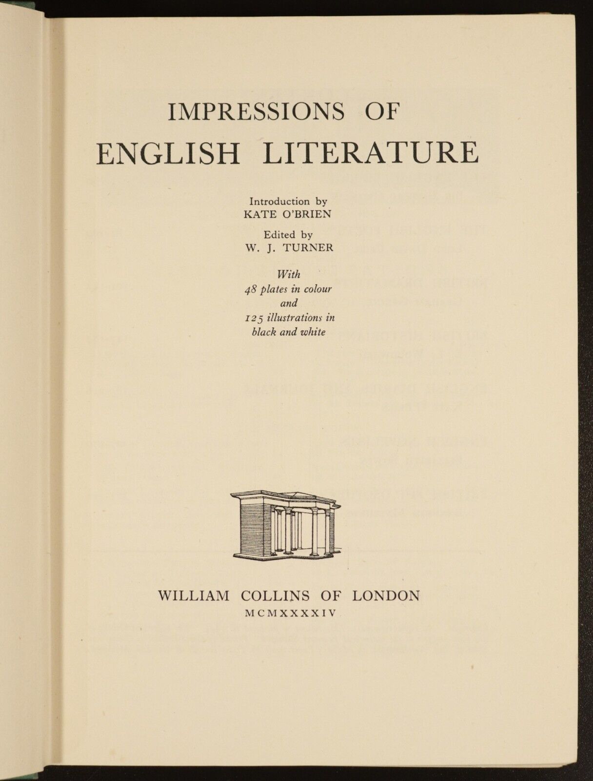 1944 Impressions Of English Literature Antique British History Reference Book