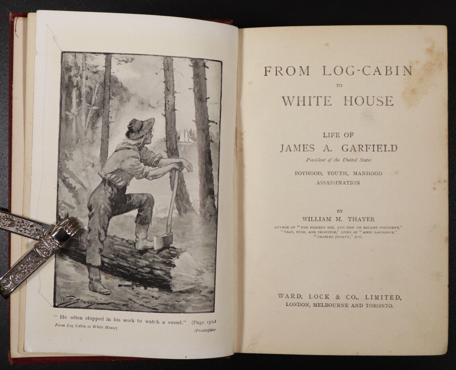 c1915 From Log Cabin To White House W.M. Thayer Antique American History Book