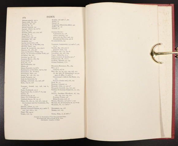 1930 Clemenceau As Told By Himself To Jean Martet Antique French History Book