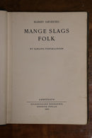 1943 Mange Slags Folk by Harry Soiberg Antique Danish Literature Fiction Book-3