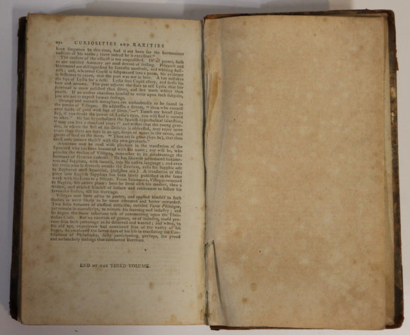c1795 Historical Miscellany Of Curiosities & Rarities Antiquarian History Book