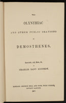 1889 The Olynthiac Of Demosthenes Antiquarian Ancient Greece History Book-2