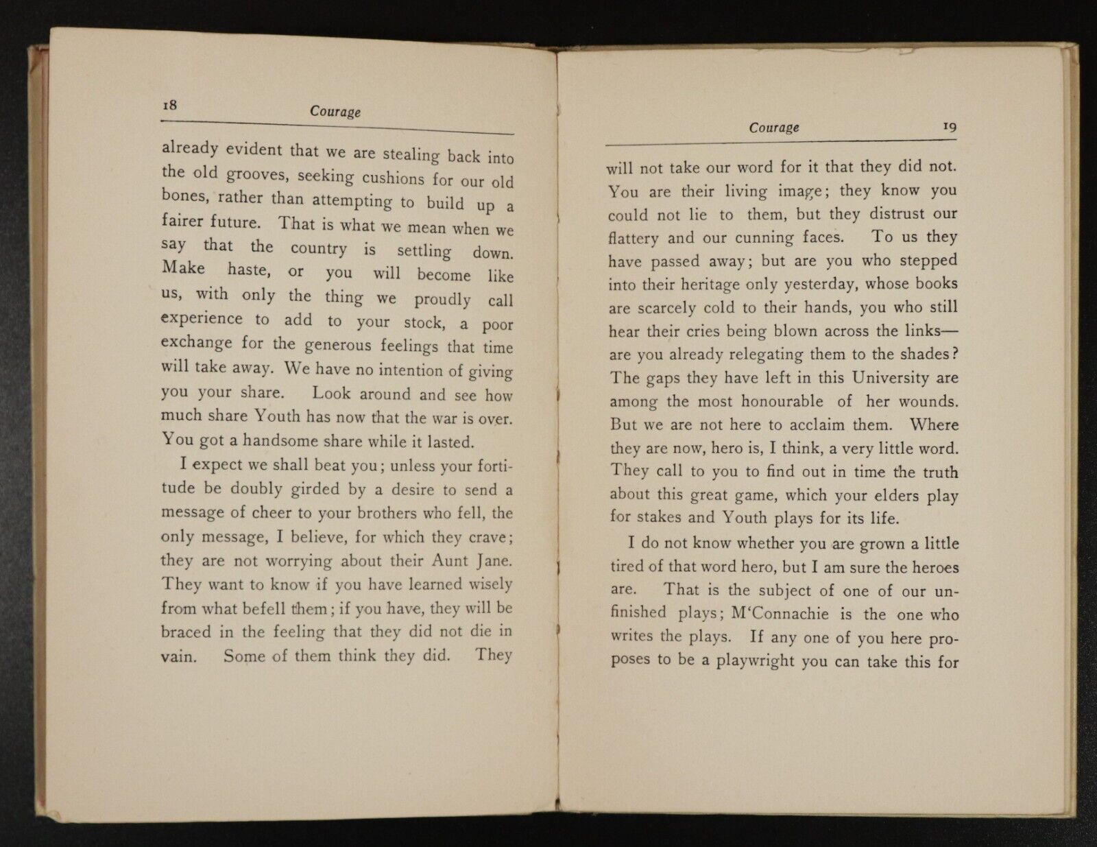 1922 Courage by J.M. Barrie Rectoral Address At St Andrews Antique Book