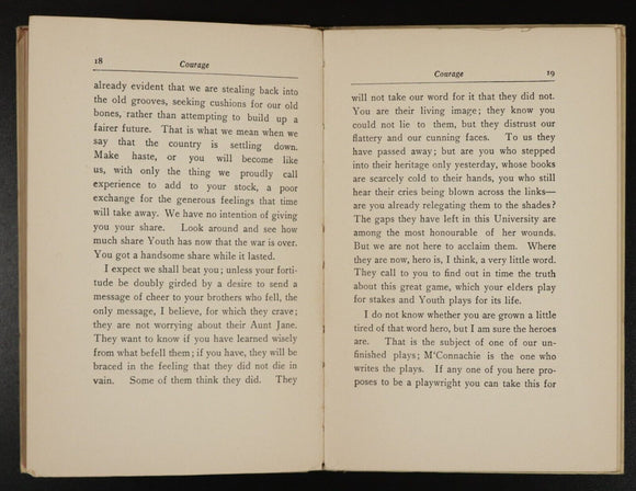 1922 Courage by J.M. Barrie Rectoral Address At St Andrews Antique Book