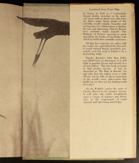 1944 On The Wallaby by Charles Barrett Australian Natural History Book 1st Ed