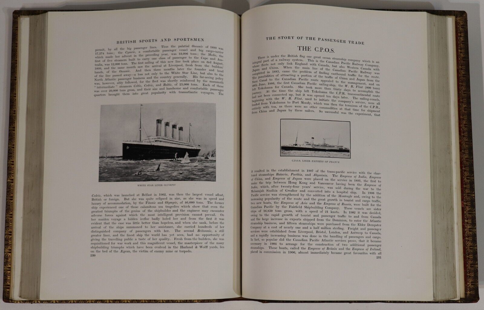 c1920 British Sports & Sportsmen - Story Of Shipping Antique Sports History Book