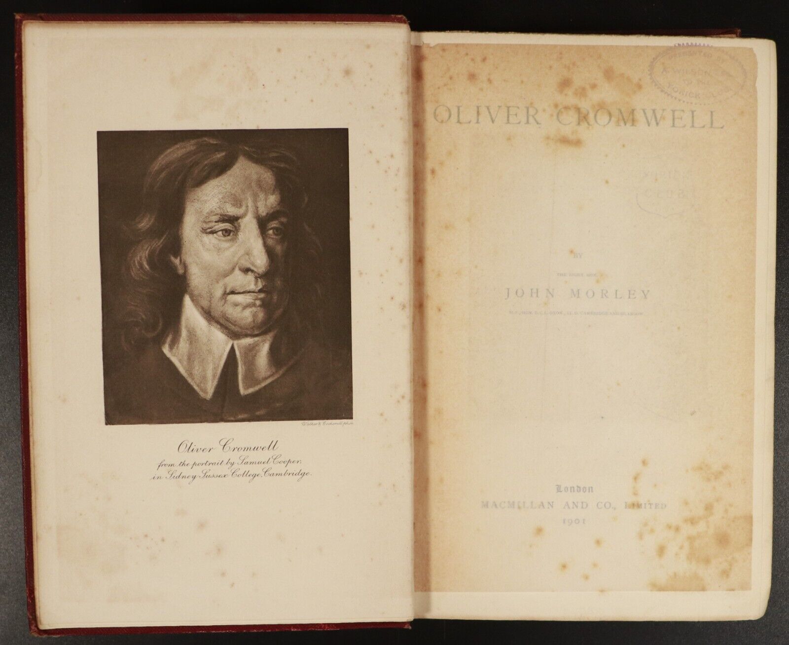 1901 Oliver Cromwell by John Morley Antique British History Book - 0