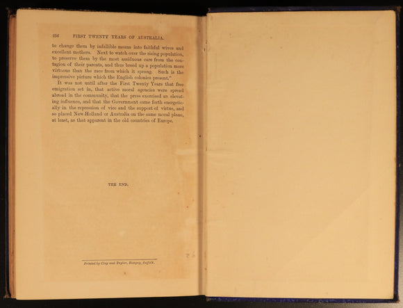 1882 First Twenty Years Of Australia Antiquarian Australian History Book Bonwick