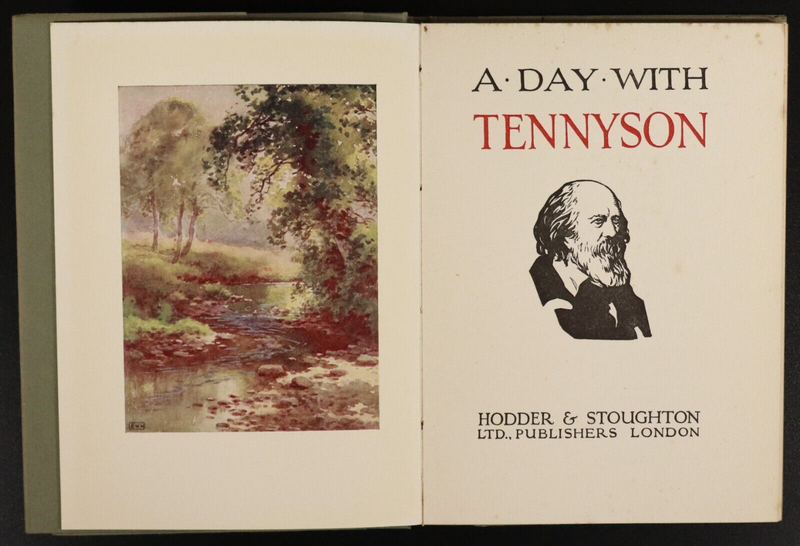 c1900 A Day With Tennyson - Days With The Great Poets Antique Poetry Book - 0