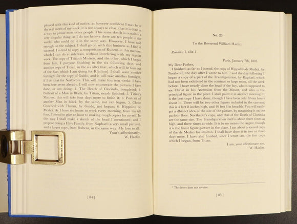 1979 Letters Of William Hazlitt by H. Moreland Sikes British History Book 1st Ed