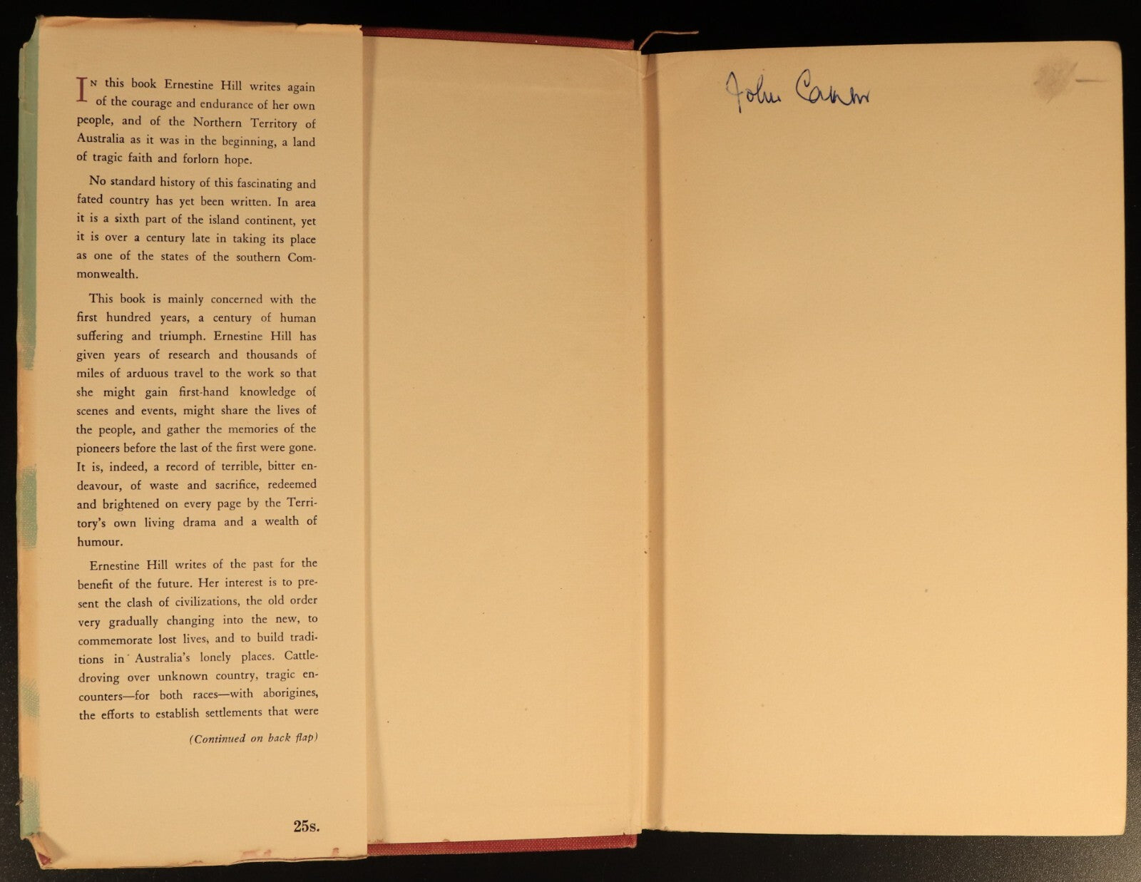 1951 The Territory by Ernestine Hill Vintage Australian History Book 1st Edition