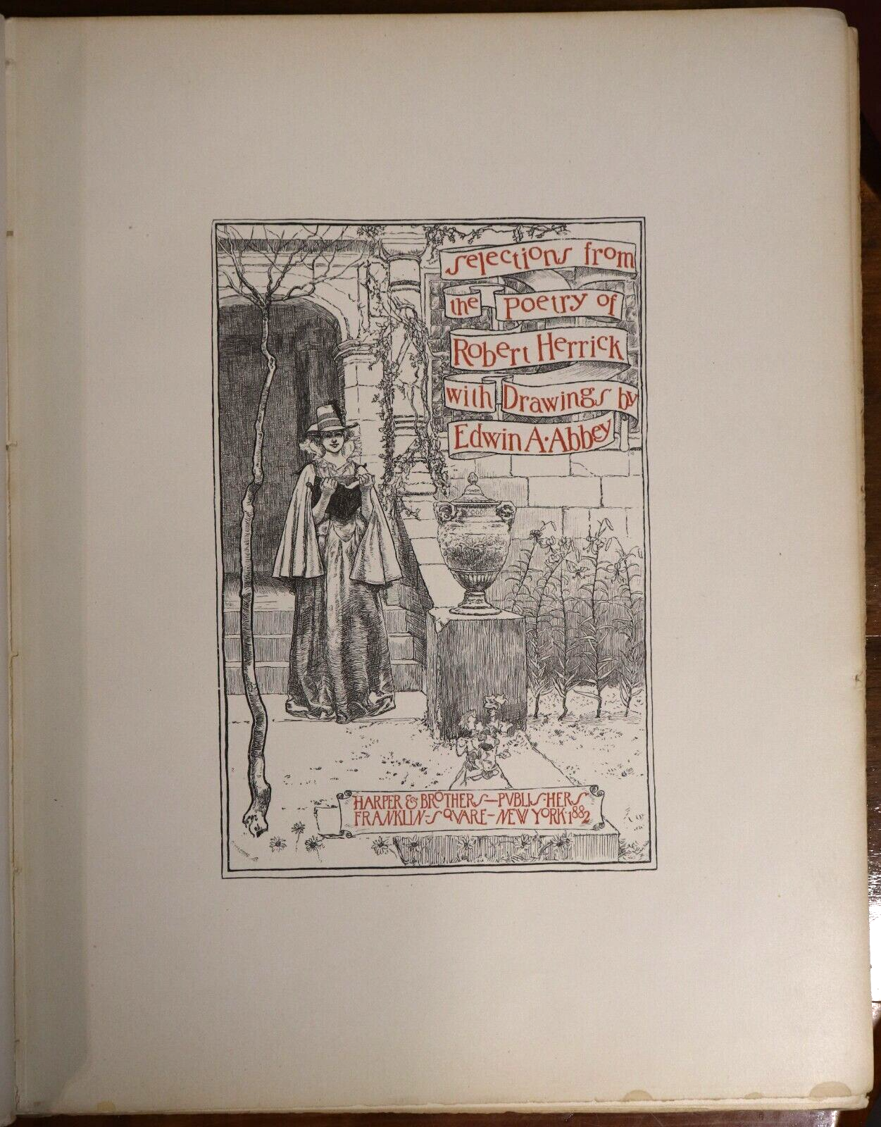 1882 The Poetry Of Robert Herrick 1st Edition Antique British Poetry Book - 0