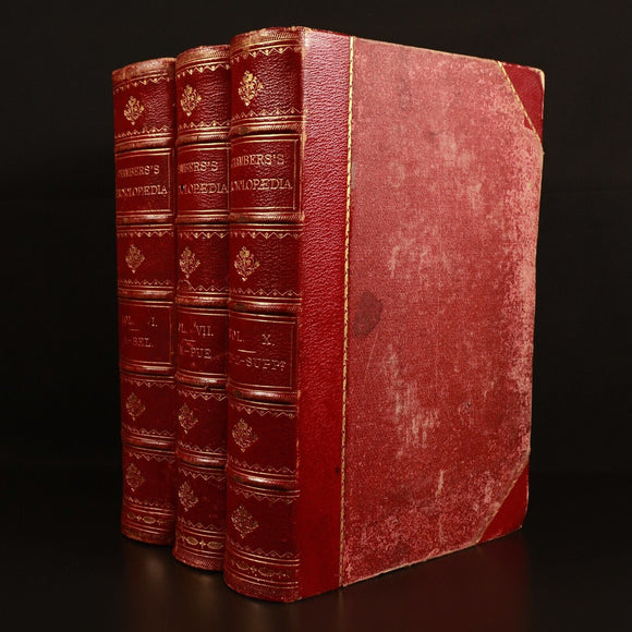 c1868 3vol Chambers's Encyclopaedia Antiquarian Reference Books Maps Australia