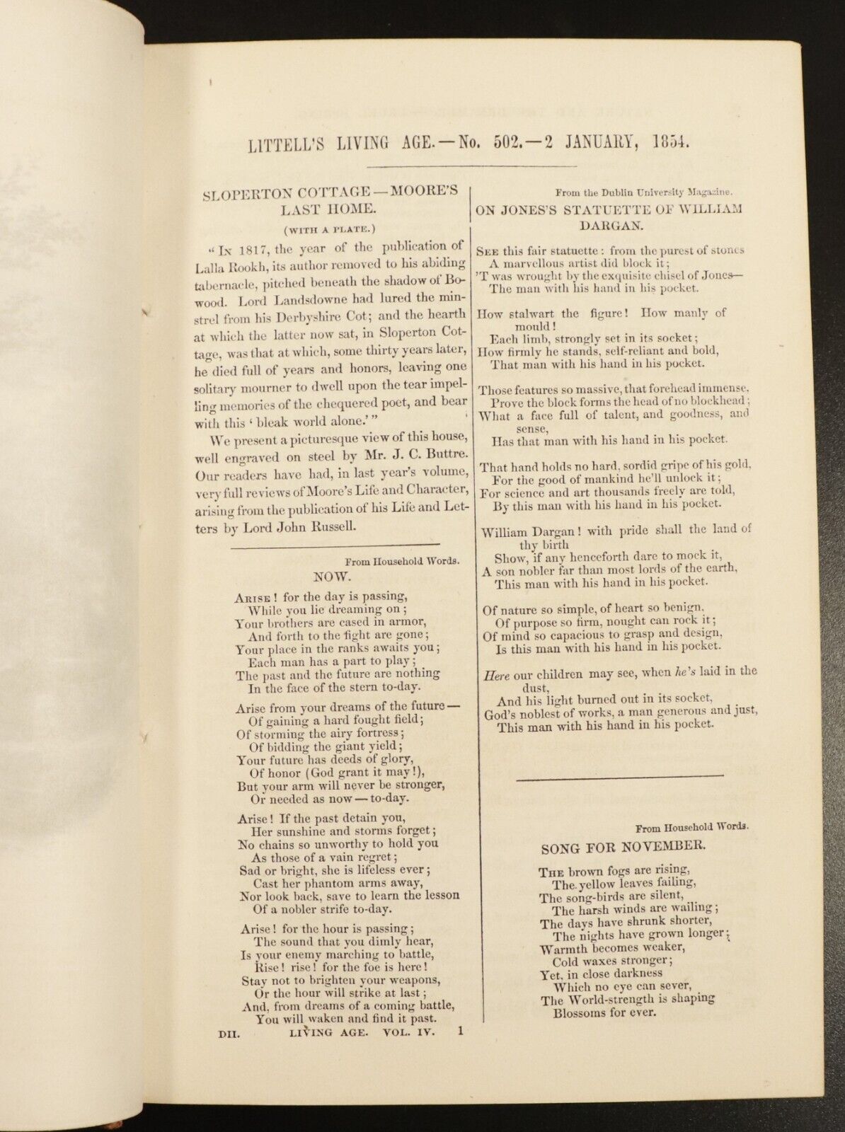 1854 2vol Littell's Living Age Jan - Jun 1854 Antiquarian History Books Plates