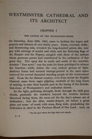 1919 Westminster Cathedral & Its Architect Antique Architecture History Book-4
