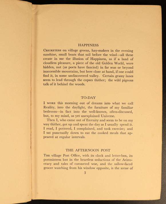1933 All Trivia Afterthoughts by Logan Pearsall Smith Antique Literature Book