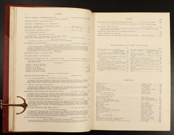 1885 The Century Illustrated Monthly Magazine Antiquarian History Book Civil War