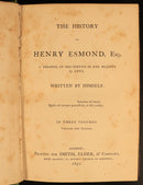 1852 3vol History Of Henry Esmond by Thackeray Antique Fiction Book Set 1st Ed.-10